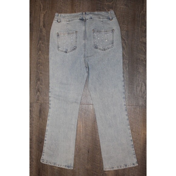 NEW GENERATION LOVE JANET CRYSTAL DENIM PANTS LIGHT BLUE $275 NWT SZ 29‎ - Picture 6 of 7